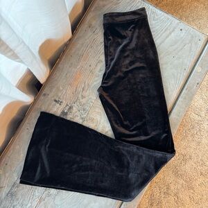 Reiss Black Velvet Boot Cut Pants